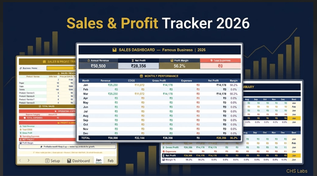 Track Your Sales & Profit in Excel — Simple Template for Freelancers & Small Business Owners (2026)